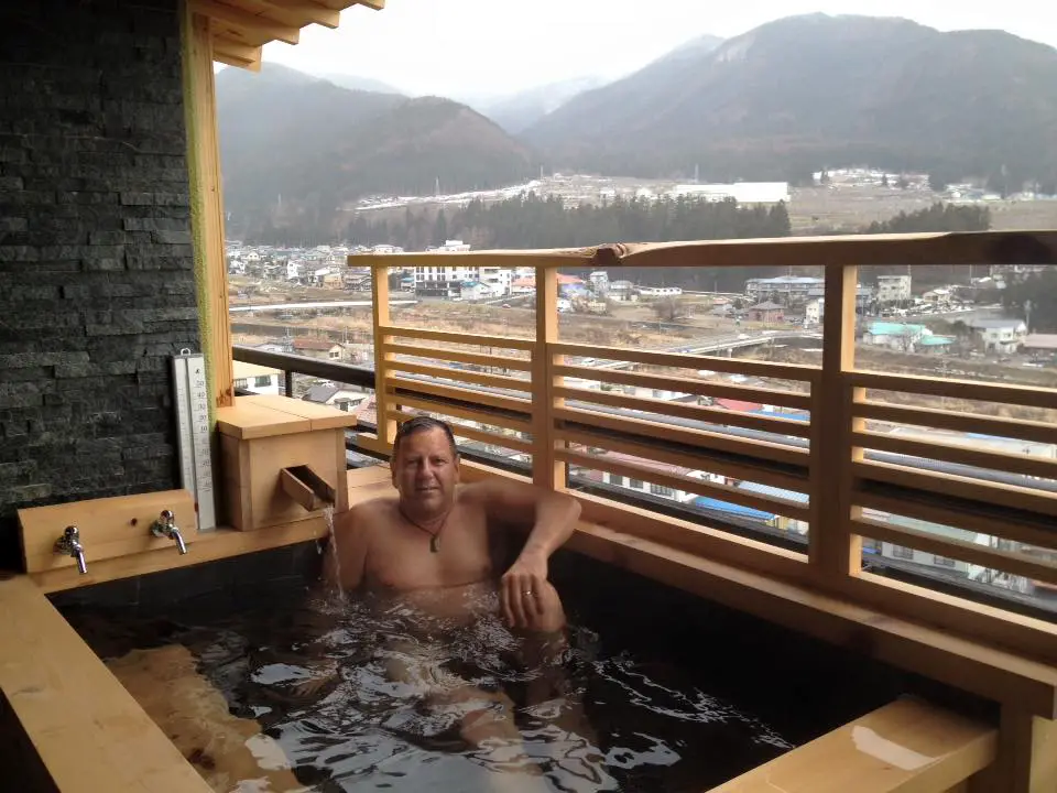 Private onsen in the western suite