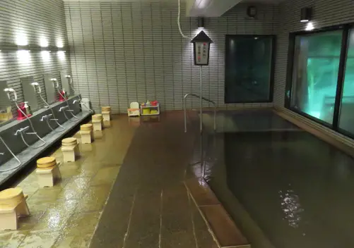One of the indoor onsen baths