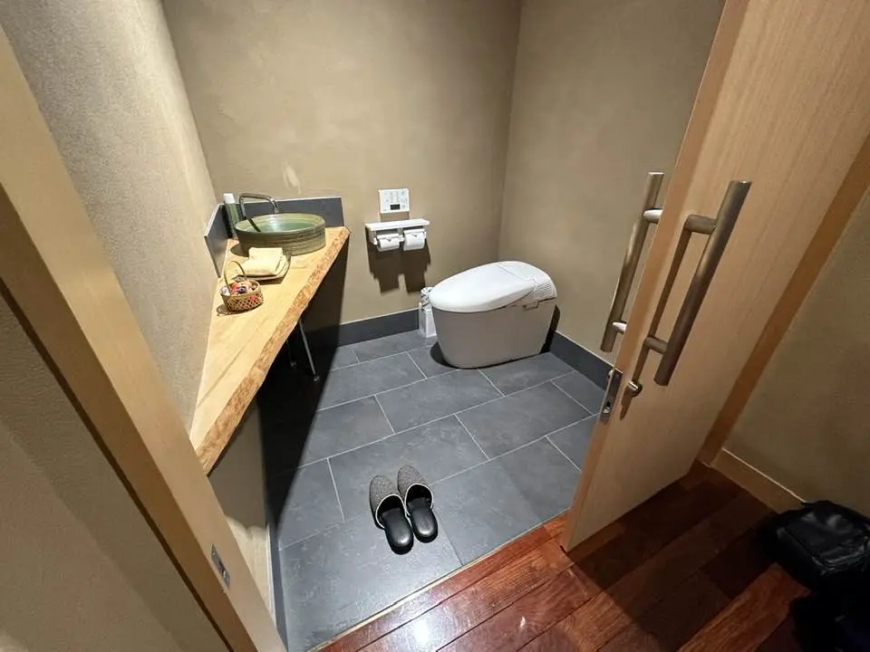 Fancy bathroom in our suite