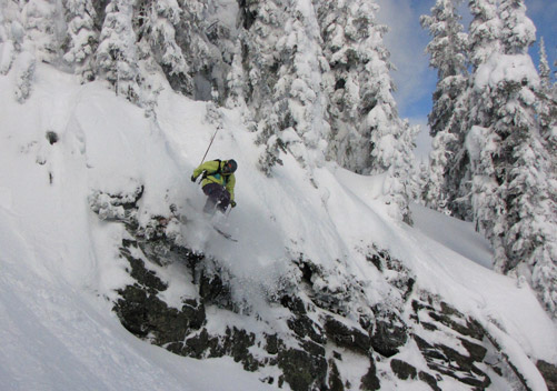Hucking cliffs with Fernie Wilderness Adventures
