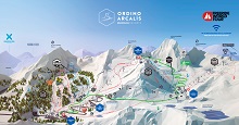 Ordino Arcalis Ski Trail & Piste Map