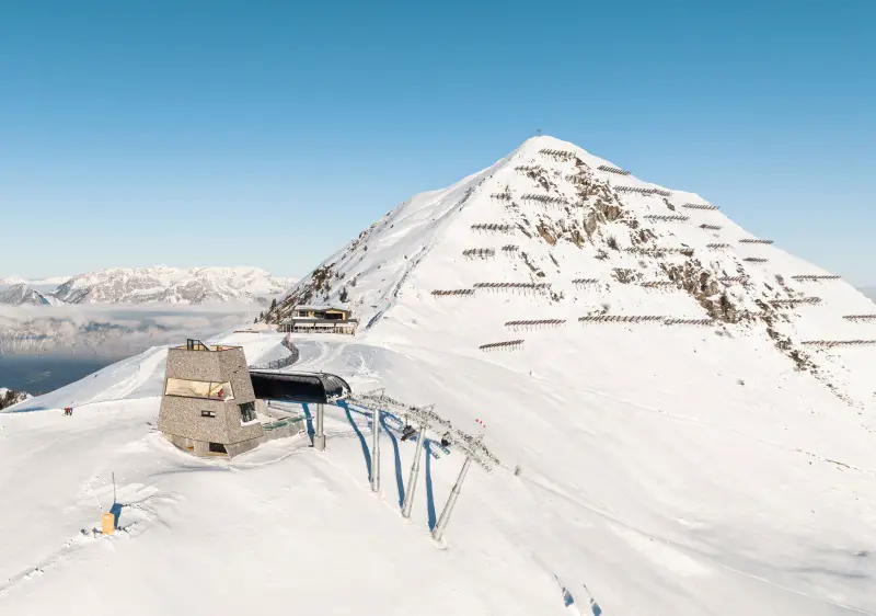 The new Hornbahn 2000 chair accesses the best terrain on a powder day at Ski Juwel