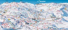 Lech Ski Trail & Piste Map