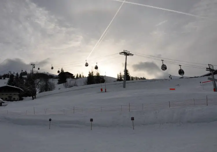 Early morning at La Clusaz in mid winter.