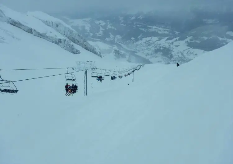 Col de Balme lift & terrain at La Clusaz.