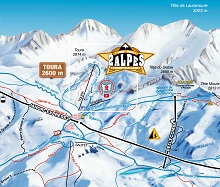  Les Deux Alpes La Toura Sector Trail Map