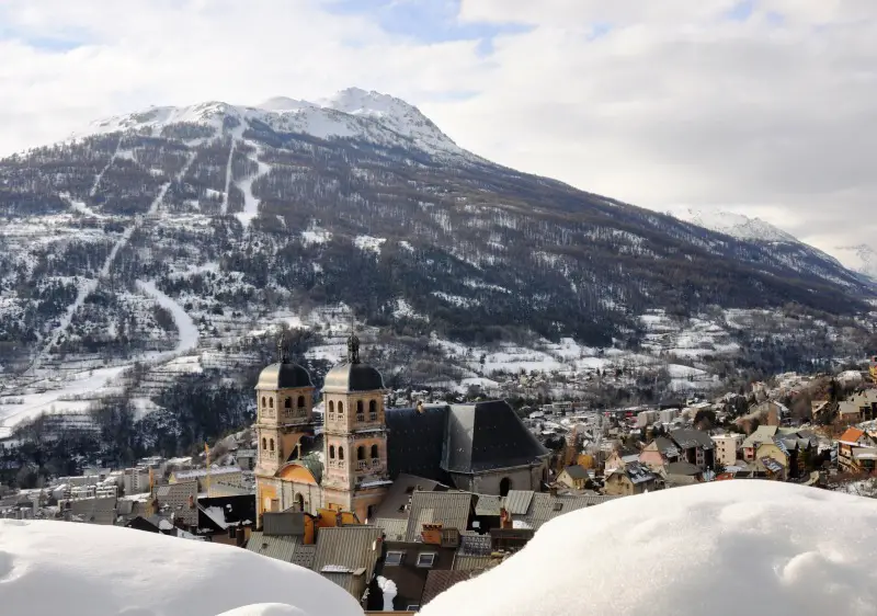 Briancon overlooking Serre Chevalier ski resort