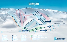  Blafjoll Ski Trail Map