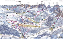 3 Peaks (3 Cime/3 Zinnen) Ski Trail Map