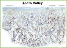 Aosta Valley Ski Map