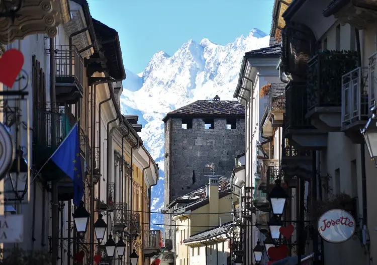 The city of Aosta has history, mountains and wonderful skiing.