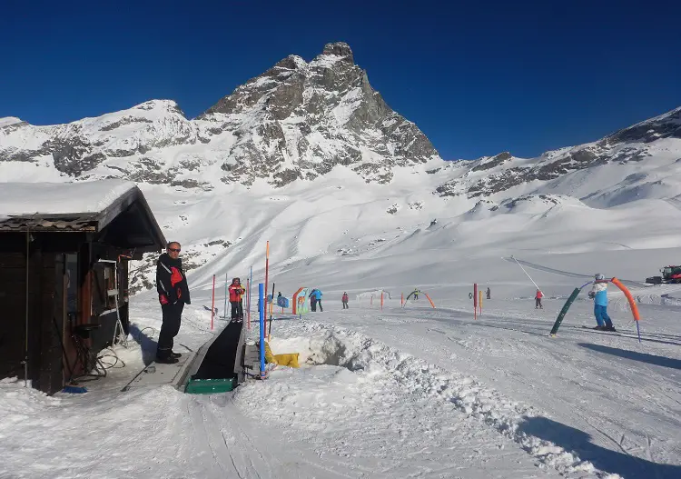 The world's best located learn to ski areas with Matterhorn as backdrop!