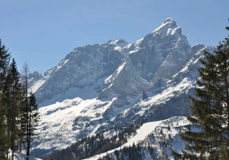 Civetta dominates its surroundings in the Dolomites