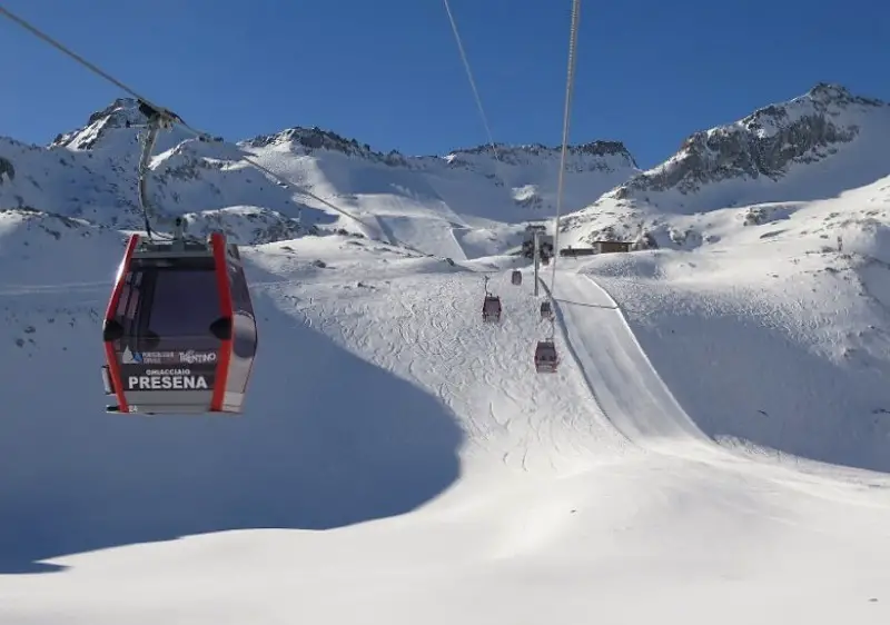 The Presena Glacier is part of the Tonale (Adamello) ski resort.