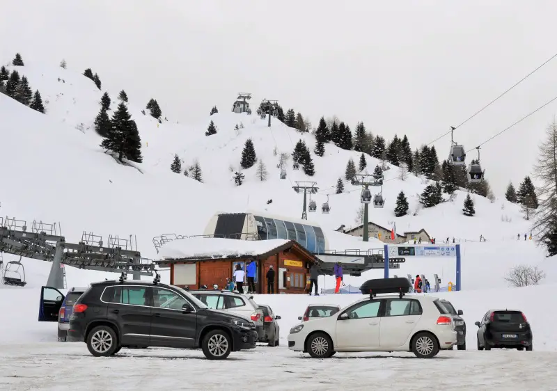 Access to Tonale is by road. Convenient car parks line the resort.