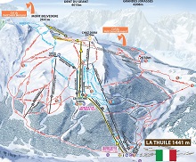 La Thuile Ski Trail Map