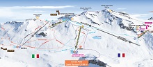 La Thuile North-side Ski Trail Map