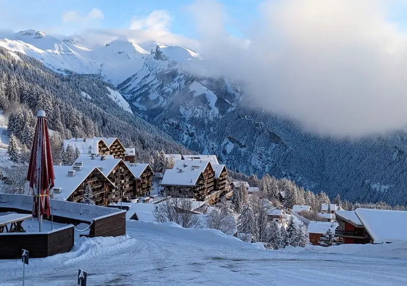 Anzère ski resort village in the Valais, Switzerland