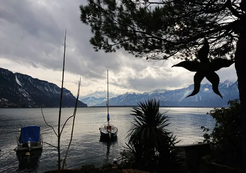 Montreax is on the Lake Geneva shoreline
