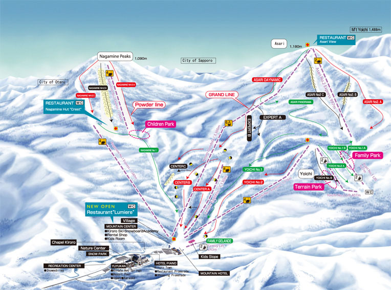 Kirkwood Trail Map. Vertical (m) 570 – 1180 (610)