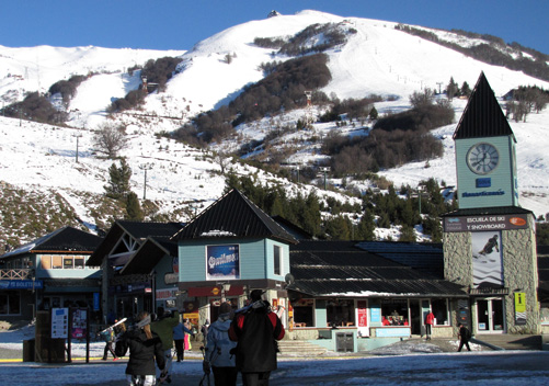 The base area of Cerro Catedral ski resort