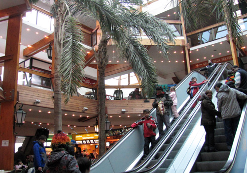 The shopping mall at Cerro Catedral
