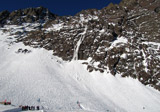 Snow waterfall, Portillo