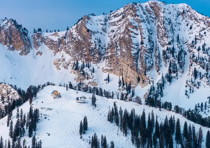 Dramatic back-drop at Solitude ski resort | PC: Solitude Resort