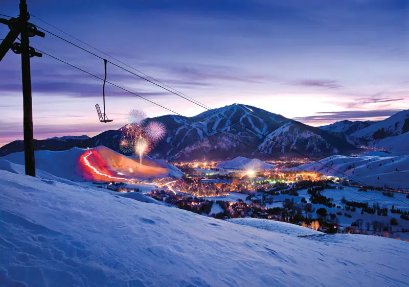 Ski resorts in the USA have very well developed infrastructure - Sun Valley, Idaho