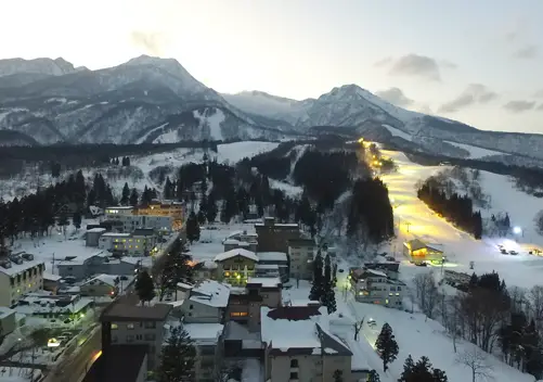 Dusk...we gave night skiing a skip