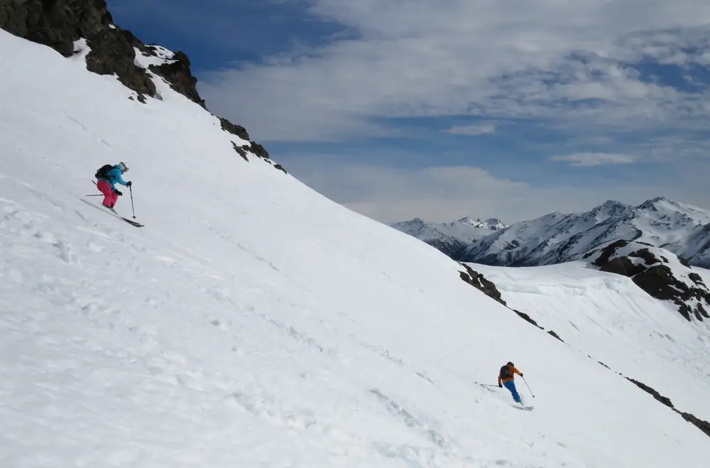 Morning skiing