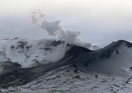 Copahue Volcano was rather active