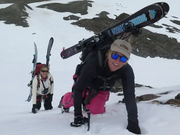 Heading up the Martial Glacier. Pic: Andrew McLean