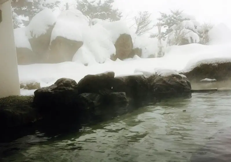 A relaxing soak in the onsen