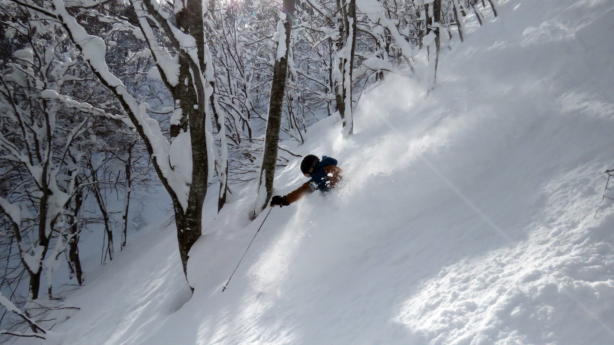 Lunch time fresh in the off-piste