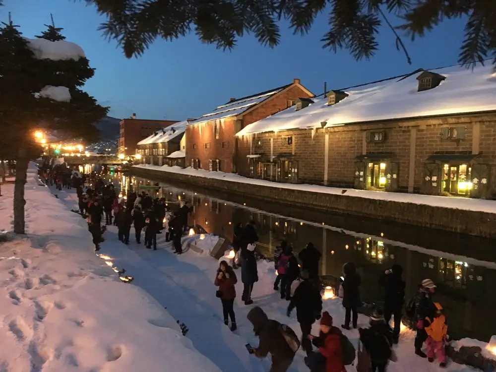 Otaru canal after the crowds subsided