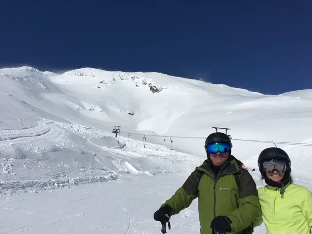 Looking at the top of the Valley Ridge t-bar in the background.