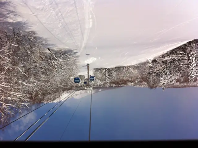 Suginohara on a Bluebird after new snow