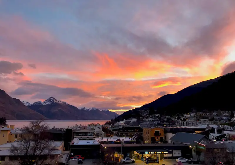 Sunset views from the Mipad Hotel rooftop terrace