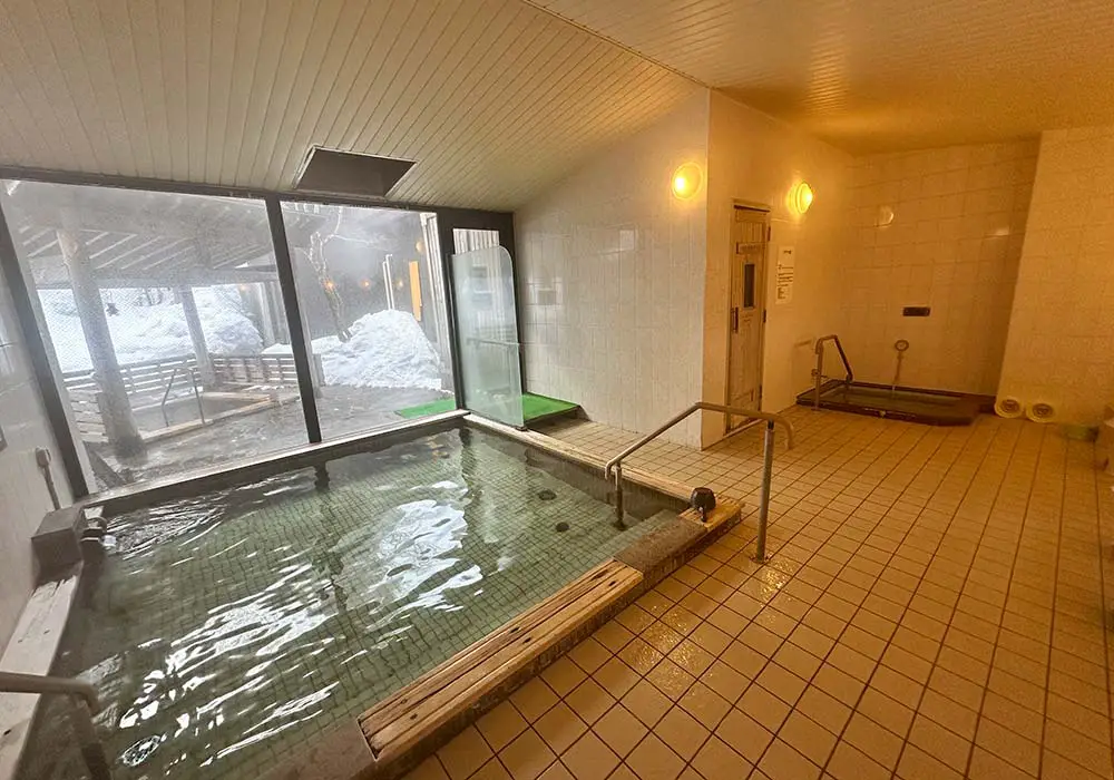 One of the shared indoor baths