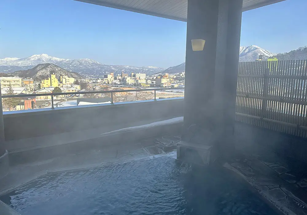View from the outdoor onsen