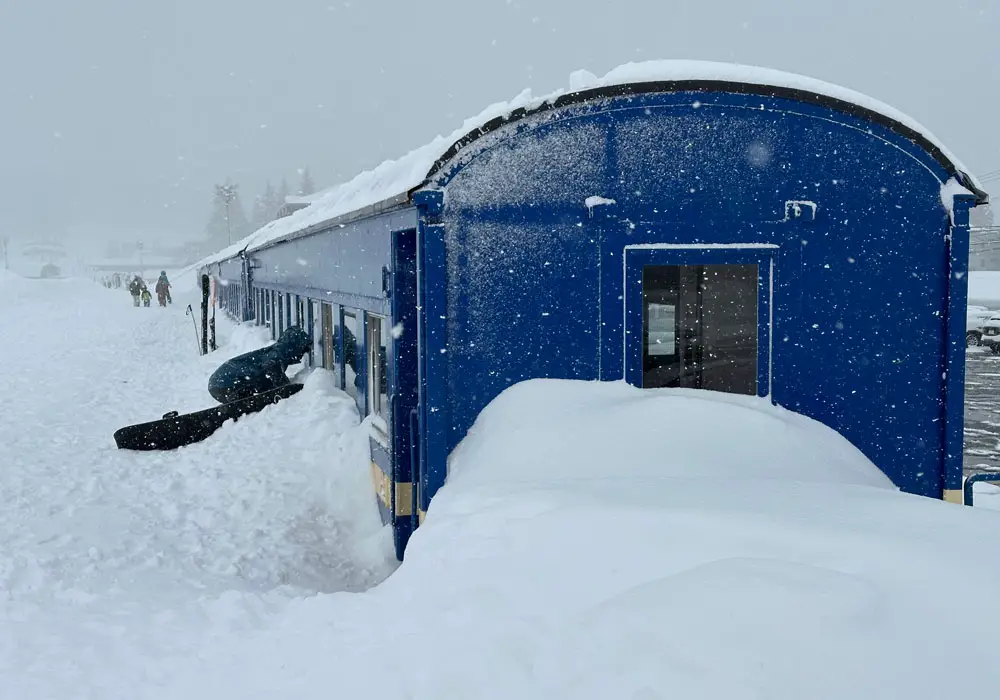 The snow had been piling up