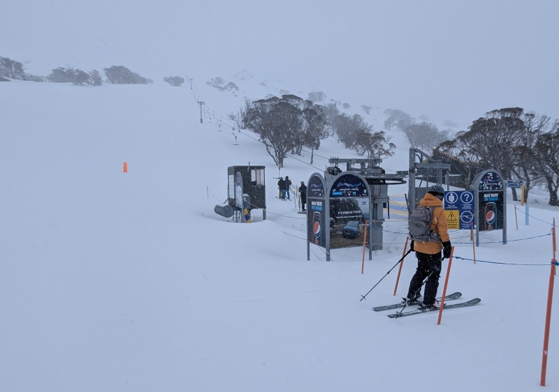 Eyre T-bar on a powder morning