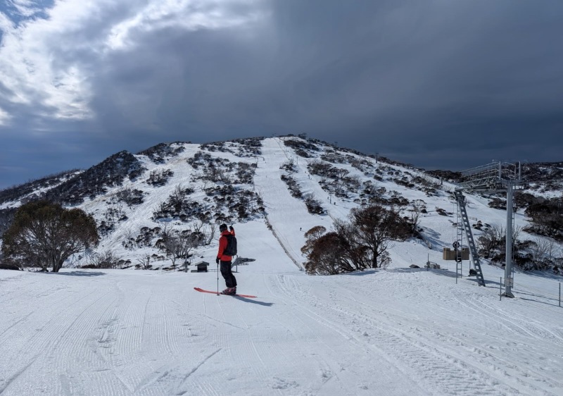Guthega Peak trails from top of Blue Calf T-bar