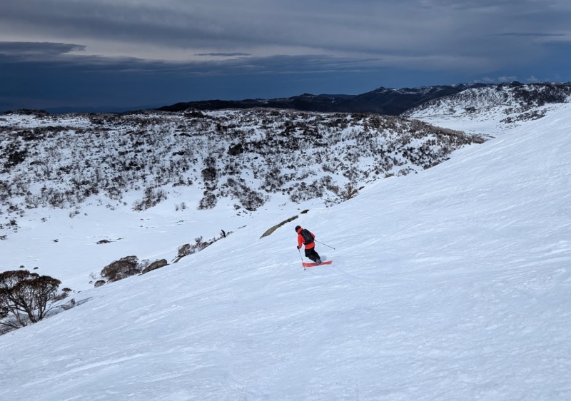 Off-piste skiing on Mt Perisher