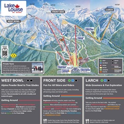 Lake Louise Frontside Ski Trail Map