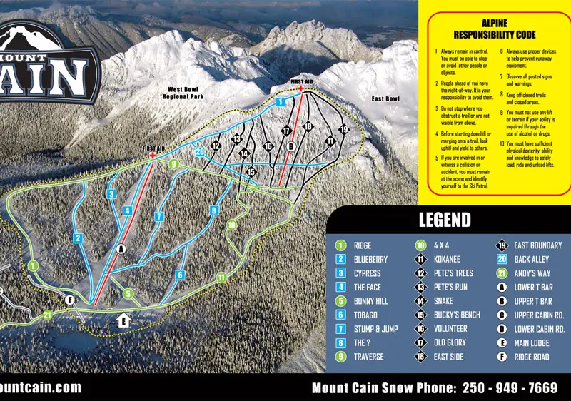 Mt Cain Ski Hill Vancouver Island Bc