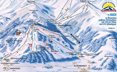 Radstadt Altenmarkt Ski Trail Map