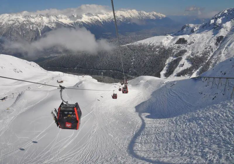 Freeride powder at Axamer Lizum ski resort