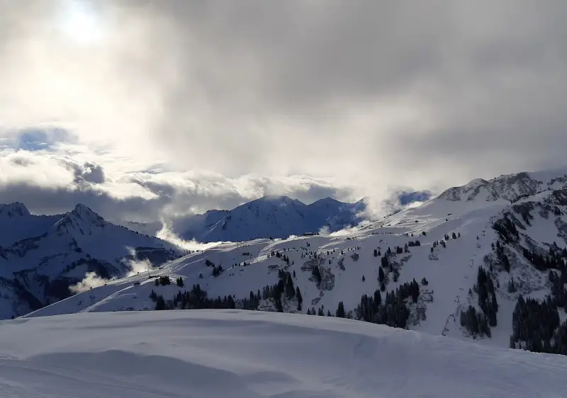 Magnificent view from the top of the Gipfelbahn lift